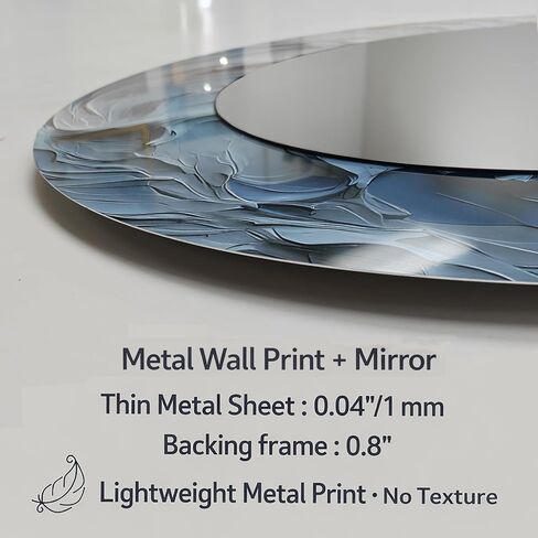 Coastal Wall Mirror, Oval Beach Wall Mirror, Modern Coastal Beige and Blue Beach, Decorative Coastal Bathroom Mirror for Bedroom Living Room, 24 x 36 Inches in Saudi Arabia
