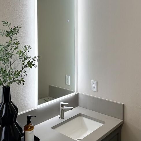 ZEEK 65x22 Inch Backlit LED Bedroom Full Length Body Mirror Wall Mounted MA2265 in Kuwait