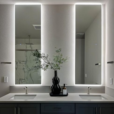 ZEEK 65x22 Inch Backlit LED Bedroom Full Length Body Mirror Wall Mounted MA2265 in Kuwait