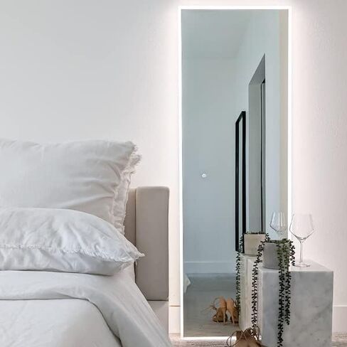 ZEEK 65x22 Inch Backlit LED Bedroom Full Length Body Mirror Wall Mounted MA2265 in Kuwait