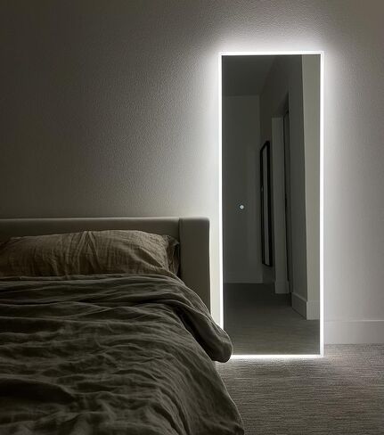 ZEEK 65x22 Inch Backlit LED Bedroom Full Length Body Mirror Wall Mounted MA2265 in Kuwait