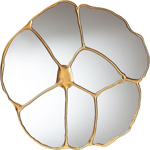 Baxton Studio Novia Antique Goldleaf Flower Accent Wall Mirror in Saudi Arabia