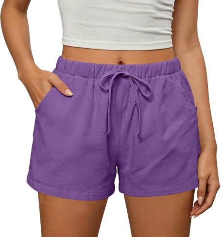 Shorts for Women with Pockets Drawstring Elastic Waist Comfy Loungewear Bottoms for Summer Casual Workout in Saudi Arabia