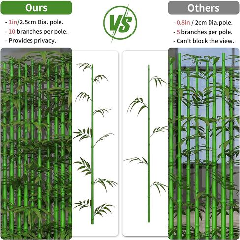 5ft Artificial Bamboo Tree 10 Pack, Fake Bamboo Plant Trees Indoor Outdoor Artificial Fake Plants Privacy Fence for Garden Yard Patio Decoration Home Privacy Screening in Saudi Arabia