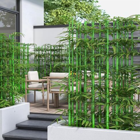 5ft Artificial Bamboo Tree 10 Pack, Fake Bamboo Plant Trees Indoor Outdoor Artificial Fake Plants Privacy Fence for Garden Yard Patio Decoration Home Privacy Screening in Saudi Arabia