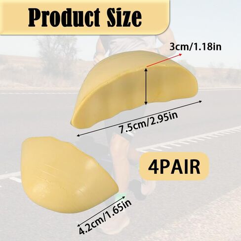 4 Pairs Shoe Filler Inserts, Toe Cushion Fillers, Memory Foam Cushion Loose Shoes to Make Shoes Smaller, Prevent Heel Slipping, Foot Friction and Relieves Pain, Unisex (Beige, One Size in Saudi Arabia