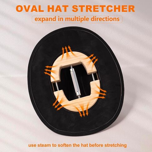 SPVIOQI Hat Stretcher, Oval Hat Stretchers for Fitted Hats, Stretched Size 6 3/4 to 8 1/4, Fitted Hats Stretcher for Men, Extender Widener for Fedora Cowboy Baseball Caps -Silver in Saudi Arabia