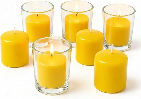 12 Pack Yellow Citronella Pillar Candles Outdoor & Intdoor,Lemongrass Scented Pillar Candles,Smokeless Dripless Citronella Candle Set for Patio Home Garden Weddings Pool Party in Summer in Saudi Arabia
