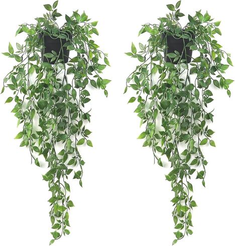 Artificial Hanging Plants 1 Pcs,Small Potted Plants Mandala Vine Greenery with Planter for Office Living Room Bathroom Indoor Décor in Saudi Arabia