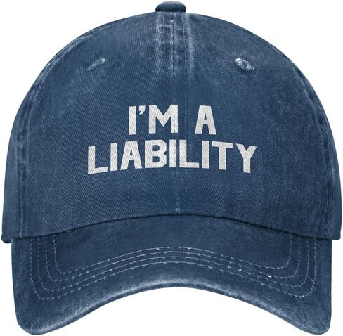 I'm a Liability Sun Hats Black Adjustable Hats Men and Women Hat Travel Truck Cute Cap. in Kuwait