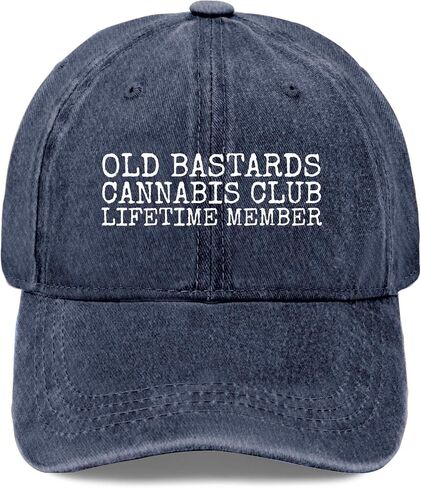 Old Bastards Cannabis Club Lifetime Member Hat for Men Baseball Cap Funny Birthday Gifts for Women in Saudi Arabia