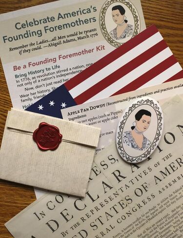 Colonial Costume Women Accessories, 1776 Revolutionary War, Deluxe Keepsake Set with Mob Cap, Apron, Shawl, Abigail Button, Abigail Adams Letter, Declaration Broadside & Apple Pan Dowdy Recipe in Saudi Arabia