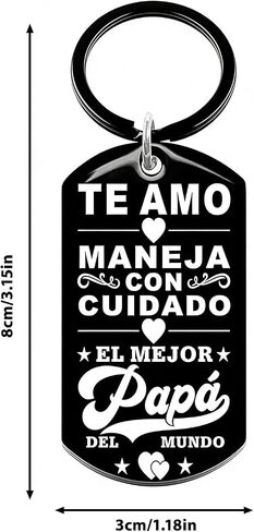 Dad Keychain for Men, Spanish Drive Safe Keychain for Him Dad Gifts for Dads from Daughter, Happy Birthday Men Accessories, Regalos Para Papa for Fathers Day in Saudi Arabia