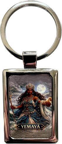 Yemaya Orisha Keychain – Yoruba Spiritual Protection Amulet Metal Key Ring in Saudi Arabia