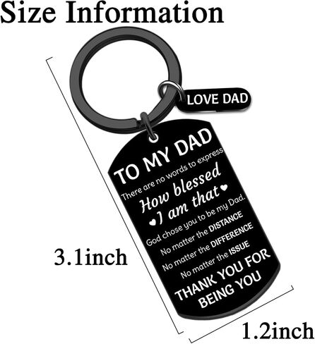 Fathers Day Presents for Dad To My Daddy Gifts from Daughter Son Cool Dad Gifts from Kids Keychains First Fathers Day Gift for New Dad Daddy Birthday Father's Day Valentine Best Dad Ever Gift in Saudi Arabia