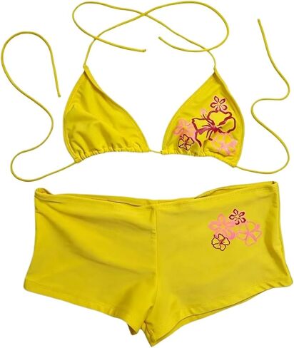 Y2k Halter Bikini Sets 2000s Cute 2 Piece Sexy Swimsuit Beach Sets Vacation Women Summer in Saudi Arabia