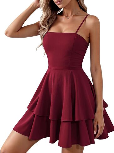 Women's Backless Bow Tie Short Dress 2026 Spaghetti Strap Summer Mini Dresses for Teens Homecoming Graduation in Saudi Arabia