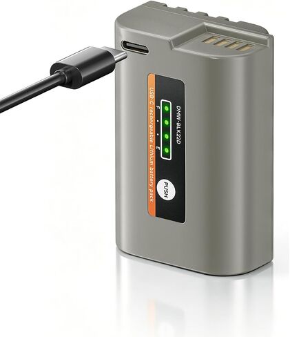 2500mAh DMW-BLK22 Battery with LED Indicator, USB Outport DMW-BLK22 Replacement Battery for Panasonic Lumix S5IIX S5II S5 GH6 DC-G9 II GH5M2 Cameras (Include USB-C Cable) in Kuwait