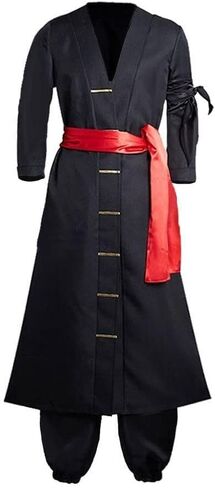 Roronoa Zoro Cosplay Costume BLACK Kimono Cloak Suits Halloween Party Anime Figure Cosplay Uniform Suits in Saudi Arabia