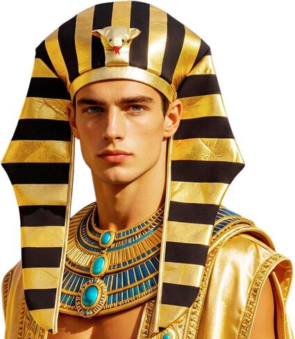 Zoestar فرعون قبعة المصرية خوذة زي اكسسوارات الشعر للرجال | عصابة رأس الفراعنة المصرية الأفريقية للهالوين in Kuwait