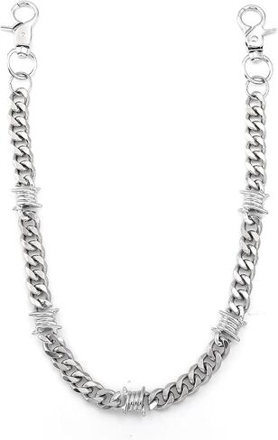Hex Nut Thorns Punk Pants Chain - Gothic Hip Hop Jean Belt Chain Wallet Chain Bag Charm for Men Women Fashion Gift in Saudi Arabia