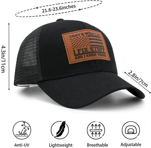 I Fix Stuff Hat for Dad, Birthday Gifts for Men - Unique Gift Ideas for Husband, Grandpa, Handyman, Him in Saudi Arabia