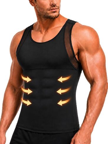SEXYWG Mens Shapewear Tank Top Fajas Para Hombres Compression Shirts Tummy Control Vest Sleeveless Undershirts for Big Belly in Kuwait