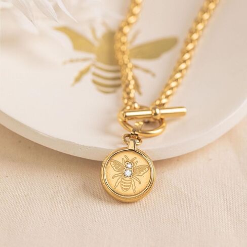 Purelei® Lele Necklace – 18K Gold plated stainless steel jewelry – Waterproof chain with pendant – 17 inch length – Fashion jewelry for your individual look in Kuwait