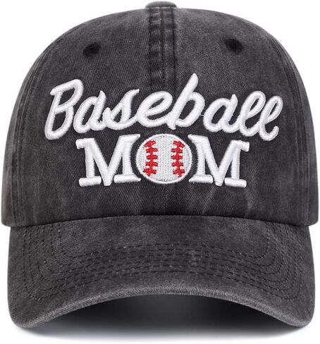 Baseball Mom Hat, Adjustable Baseball Cap for Women - Baseball Mom Gear, Gifts & Essentials Grey in Saudi Arabia