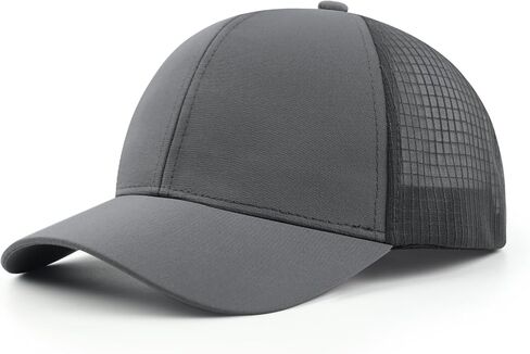Zylioo XL XXL قبعة سائق الشاحنة Snapback، قبعة بيسبول شبكية للرؤوس الكبيرة للرجال والنساء، قبعة كبيرة منظمة قابلة للتعديل في منتصف التاج in Kuwait