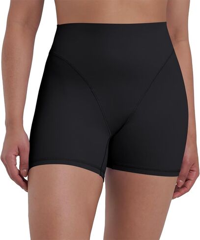 Sunzel Booty Contouring Biker Shorts for Women – High Waist Tummy Control Soft Squat Proof Thong Seams Workout Gym Spandex 4" Inseam Black Large in Kuwait