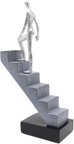 Inspirational Silver Climbing Man Figurine – Decorative Resin Sculpture Symbolizing Love, Motivation & Growth, for Office, Home, or Special Occasions in Saudi Arabia