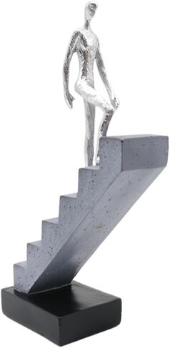 Inspirational Silver Climbing Man Figurine – Decorative Resin Sculpture Symbolizing Love, Motivation & Growth, for Office, Home, or Special Occasions in Saudi Arabia