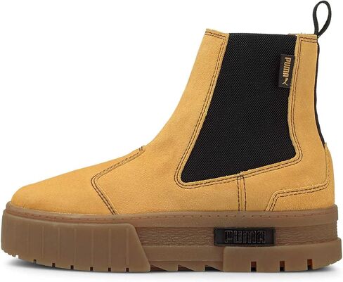 حذاء رياضي نسائي من PUMA(プ マ)، حذاء طويل ذو نعل مكتنز من الجانب in Kuwait