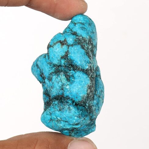 GEMHUB Arizona Mine Blue Turquoise Raw Gemstone100.50 Ct Natural Untreated Egl Certified Blue Turquoise Crystal Gemstone in Kuwait