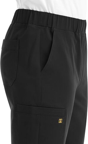 Maevn Matrix Pro Men's Full Elastic Waistband Jogger Medical Scrub Pant | Clinical Uniform Bottom with 6 Pockets, Dye-to-Match Inner Drawstring and Rib Ankle Cuffs in Saudi Arabia