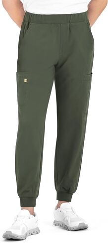 Maevn Matrix Pro Men's Full Elastic Waistband Jogger Medical Scrub Pant | Clinical Uniform Bottom with 6 Pockets, Dye-to-Match Inner Drawstring and Rib Ankle Cuffs in Saudi Arabia