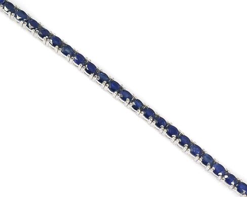 Natural Blue Sapphire Gemstone Tennis Bracelet 925 Sterling Silver September Birthstone Wedding Jewelry Unisex Proposal Bracelet Love and Friendship Gift For Girlfriend Gift in Kuwait