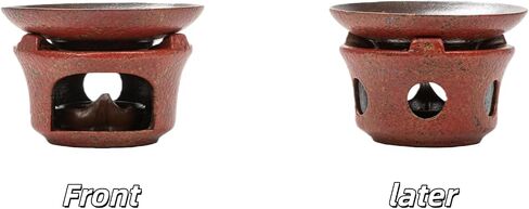 Ceramic Incense Burner Kit, No Electricity Needed,Zen-Inspired Aromatherapy Oil Burner with Rustic Terracotta Glaze, Perfect for Home, Office, Yoga & Meditation (Reddish Brown) in Saudi Arabia