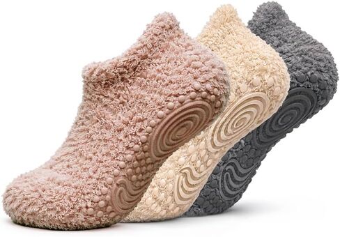 Polar Feet Fluffy Ankle Socks for Men Pack of 3 | Soft Cozy Warm Low Cut Socks for Home, Sleep & Daily Comfort in Saudi Arabia