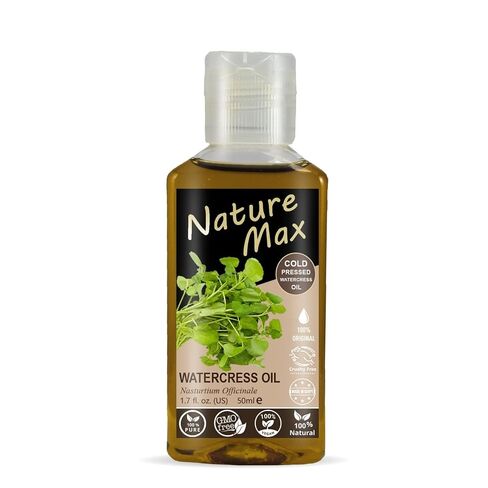 Nature Max Watercress Oil Natural Cold Pressed (1.7 oz / 50 ml) Roquette Rucola Arugula Rugula Cress Non Gmo Pure Herbal Cooking & Hair & Skin & Body in Saudi Arabia