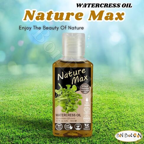 Nature Max Watercress Oil Natural Cold Pressed (1.7 oz / 50 ml) Roquette Rucola Arugula Rugula Cress Non Gmo Pure Herbal Cooking & Hair & Skin & Body in Saudi Arabia