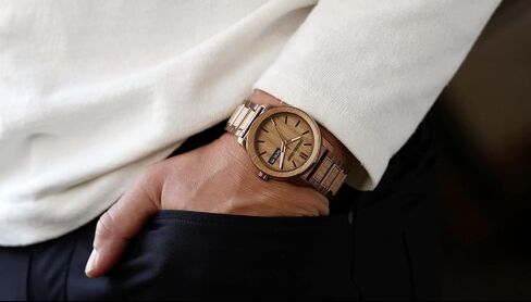 Original Grain Men's Whiskey Espresso 42mm Analog Watch | Barrel Collection, 316L Stainless Steel, Adjustable Watch Band | 5ATM Water-Resistant & Scratch-Resistant | Fashion Wrist Watch for Men in Saudi Arabia