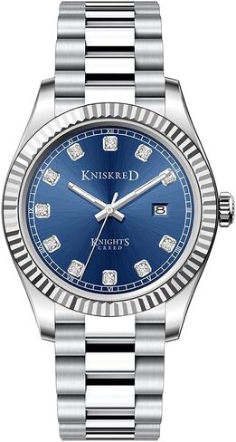 Classic Watch for Men with Solid Stainless Steel Band and Calendar Men’s Dress Watch Water Resistant in Kuwait