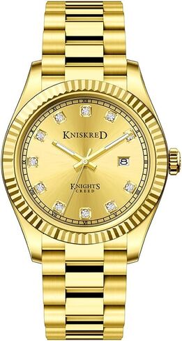 Classic Watch for Men with Solid Stainless Steel Band and Calendar Men’s Dress Watch Water Resistant in Kuwait