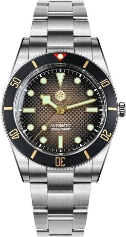 San Martin Men Watch SN0138GB, 37 mm 20 Bar Diver Watch ST2130 28800BPH Automatic Mechanical Men Watches, Luxury Sapphire Crystal Diving Waterproof BB54 Wrist Watch in Saudi Arabia