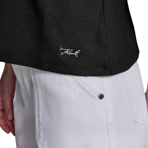 Karl Lagerfeld Women's Rosette Buttons Comfortable Lightweight Blouse in Kuwait