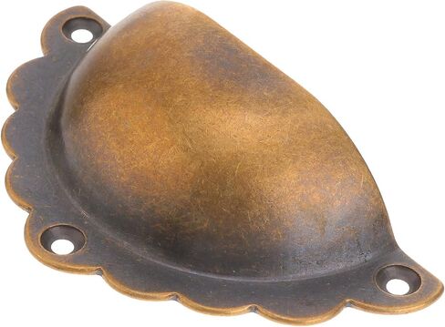 Cabinet PullsAntique Copper Pulls and Drawer Handles, Half-Round Shell Shape, Solid Brass Wardrobe Knobs for Furniture Doors and Closets, Vintage Style Hardware for Home Improvement in Kuwait