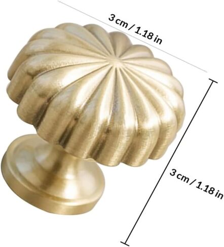 Cabinet PullsSolid Brass Drawer Knob 30mm Gold Pull Handle for Cupboard Door Furniture Hardware Home Improvement in Kuwait