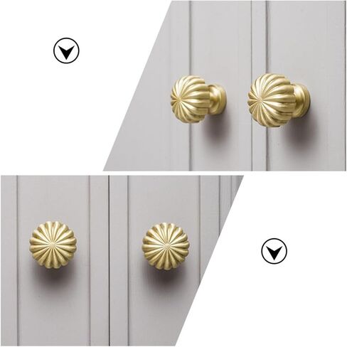 Cabinet PullsSolid Brass Drawer Knob 30mm Gold Pull Handle for Cupboard Door Furniture Hardware Home Improvement in Kuwait